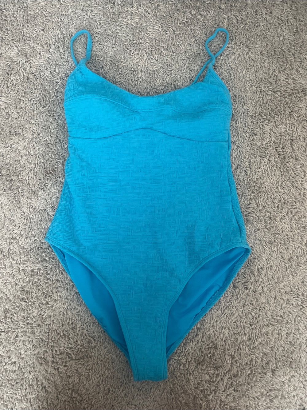 Solid Turquoise Shade and Shore One-Piece Swimsuit